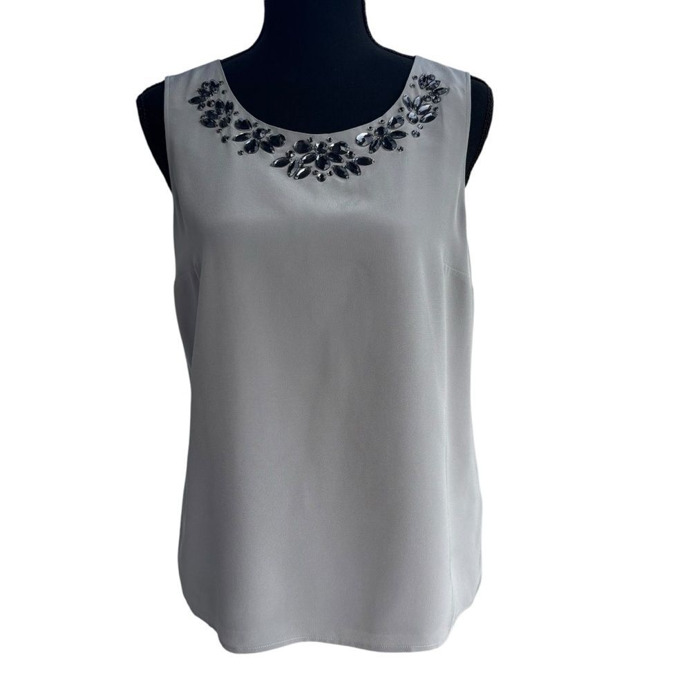 NWT Talbots 100% Silk with Rhinestones 8p